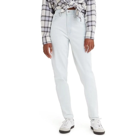 Levis Silver Tab Mom Jean Light Wash High Rise Sz 32 - Picture 1 of 14